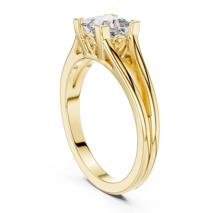 The Genevieve — Princess Solitaire Lab-Grown Diamond Ring