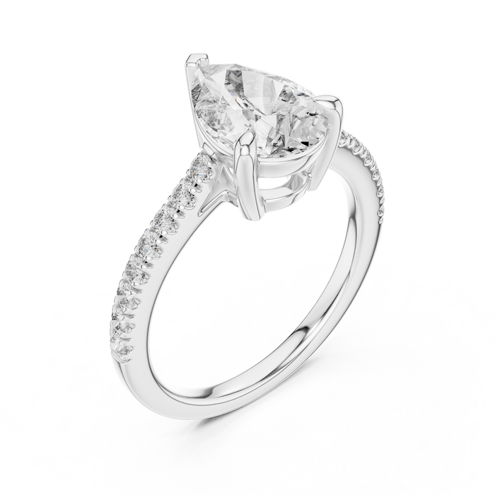 The Josephine — Pear Halo Ring