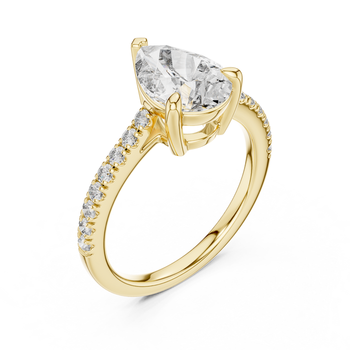 The Josephine — Pear Halo Lab-Grown Diamond Ring