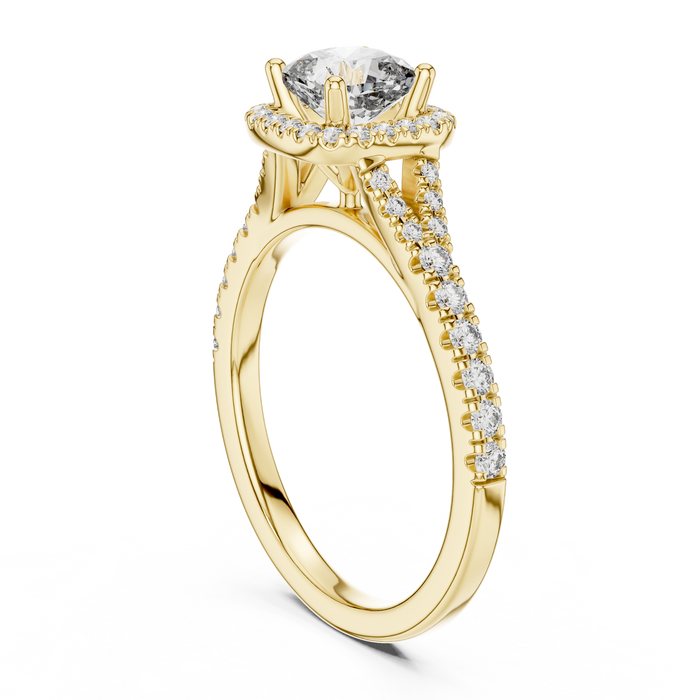 The Noémie — Round Pavé Lab-Grown Diamond Ring