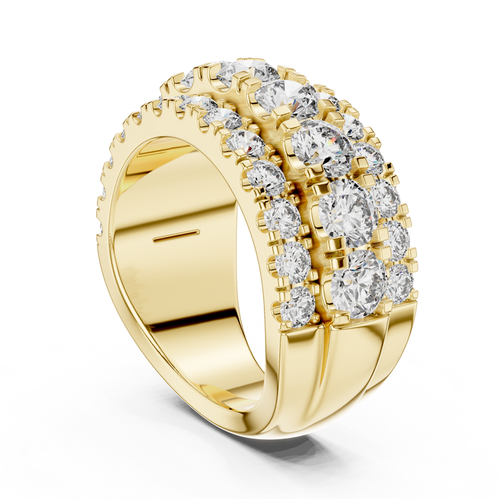 The Rosalind — Round Pavé Lab-Grown Diamond Ring