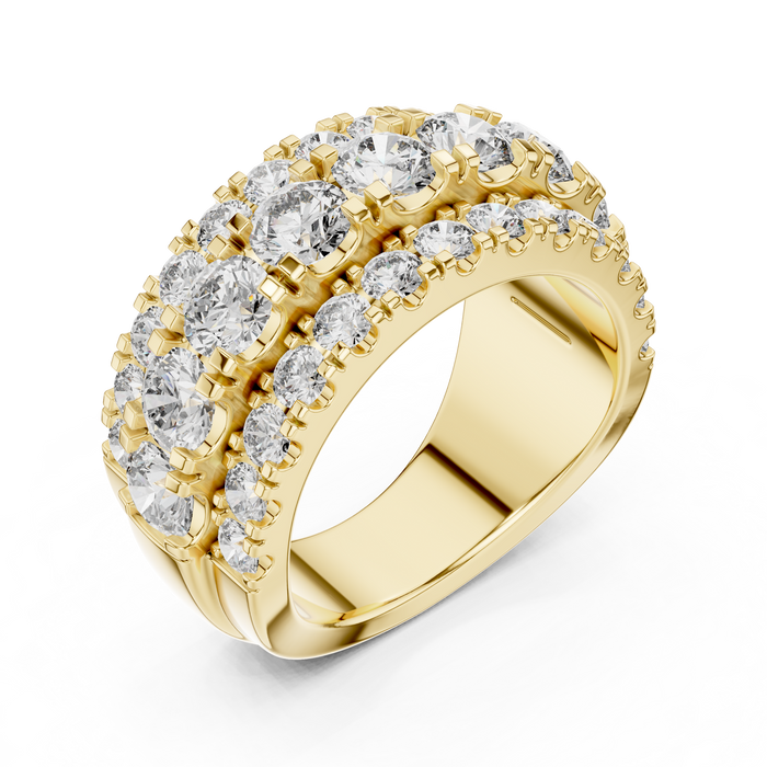 The Rosalind — Round Pavé Lab-Grown Diamond Ring