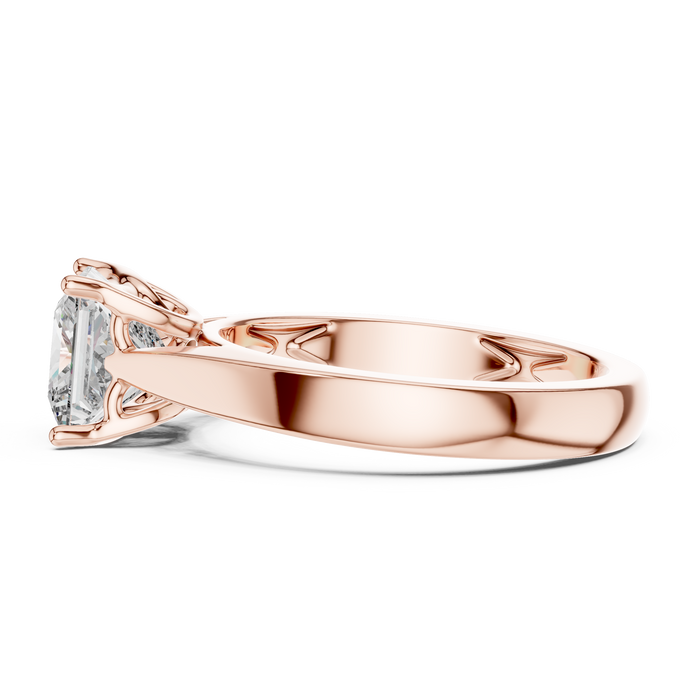 The Wisteria — Princess Solitaire Ring