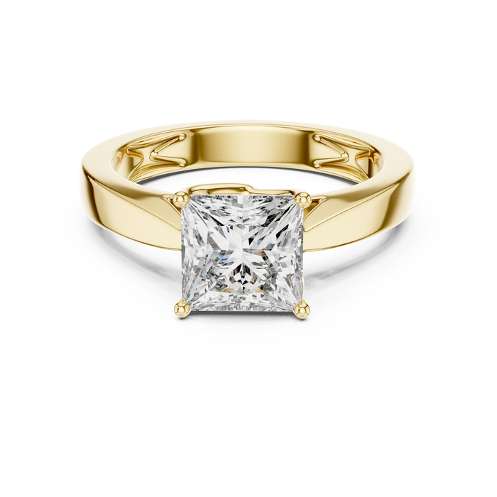 The Wisteria — Princess Solitaire Lab-Grown Diamond Ring