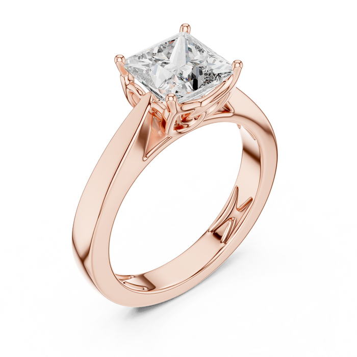 The Wisteria — Princess Solitaire Ring