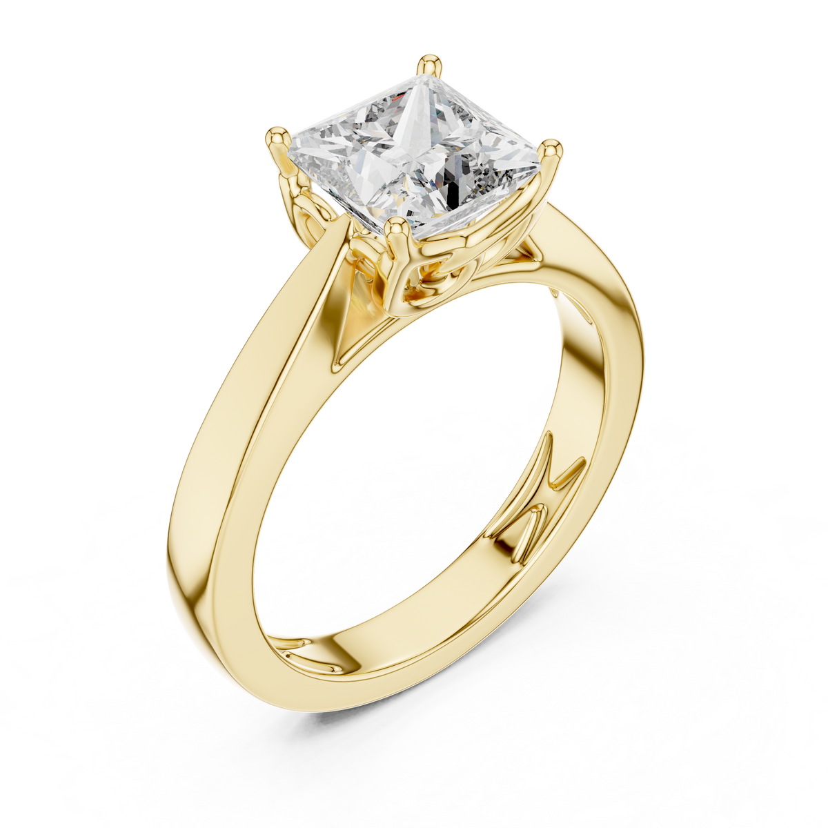 The Wisteria — Princess Solitaire Ring