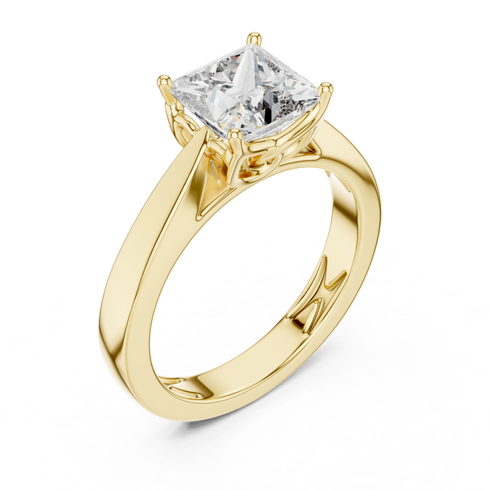 The Wisteria — Princess Solitaire Lab-Grown Diamond Ring