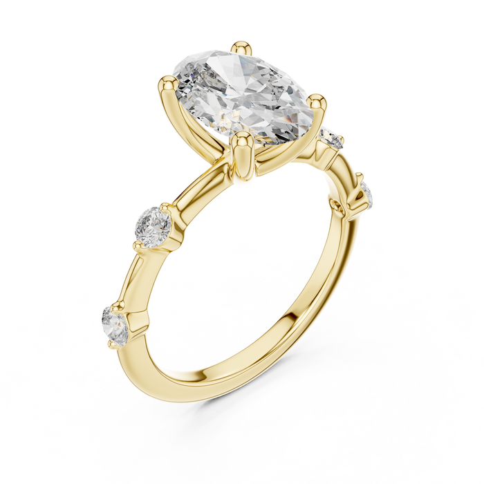 The Amethyste — Oval Trilogy Lab-Grown Diamond Ring