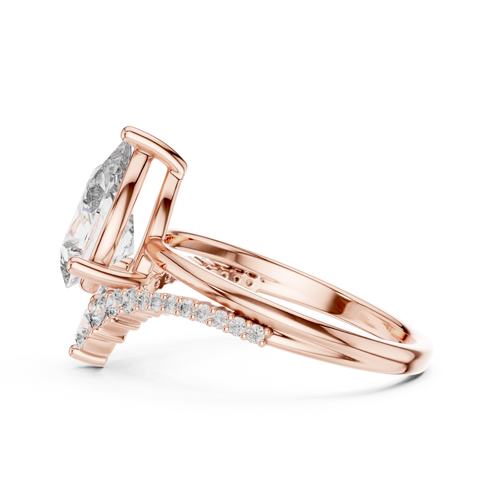 The Doriane — Pear Halo Ring