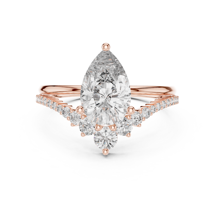 The Doriane — Pear Halo Ring