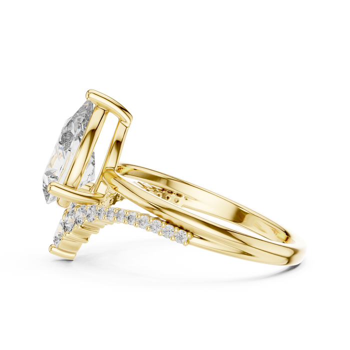 The Doriane — Pear Halo Lab-Grown Diamond Ring
