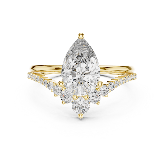 The Doriane — Pear Halo Lab-Grown Diamond Ring