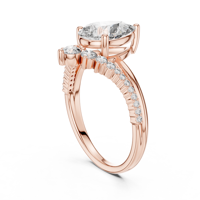 The Doriane — Pear Halo Ring