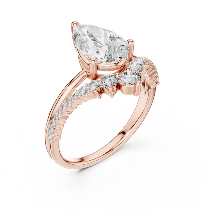 The Doriane — Pear Halo Ring