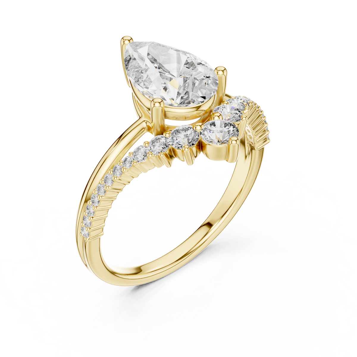 The Doriane — Pear Halo Ring