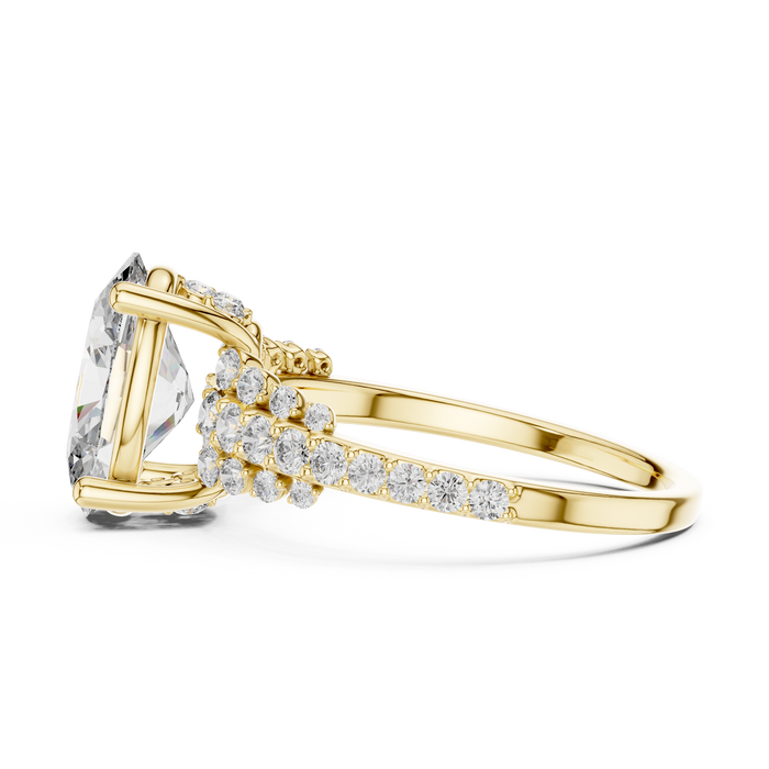 The Émeraude — Oval Pavé Lab-Grown Diamond Ring