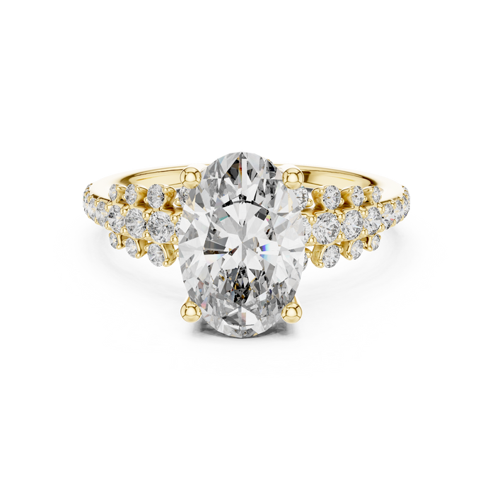 The Émeraude — Oval Pavé Lab-Grown Diamond Ring
