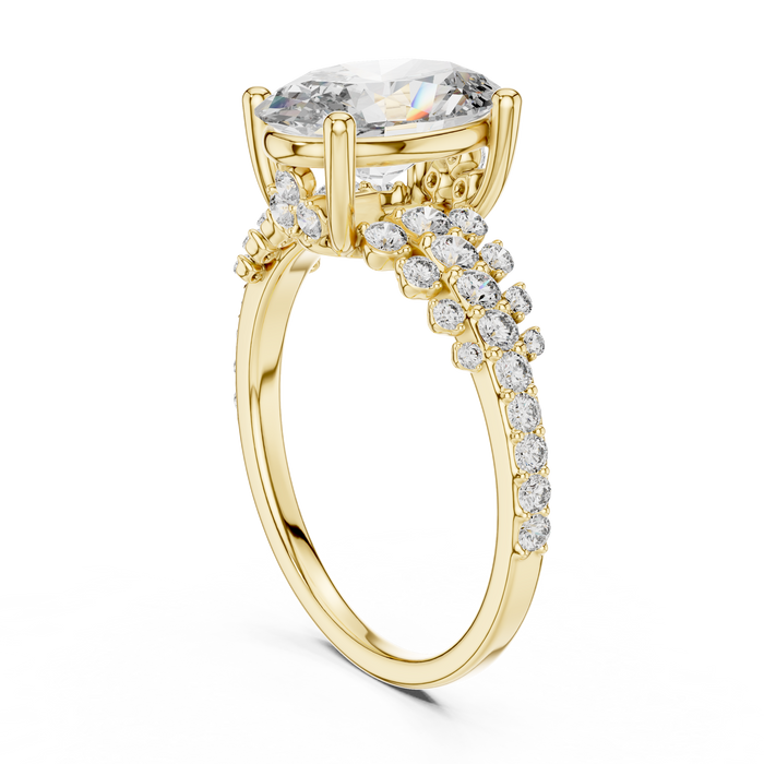The Émeraude — Oval Pavé Lab-Grown Diamond Ring