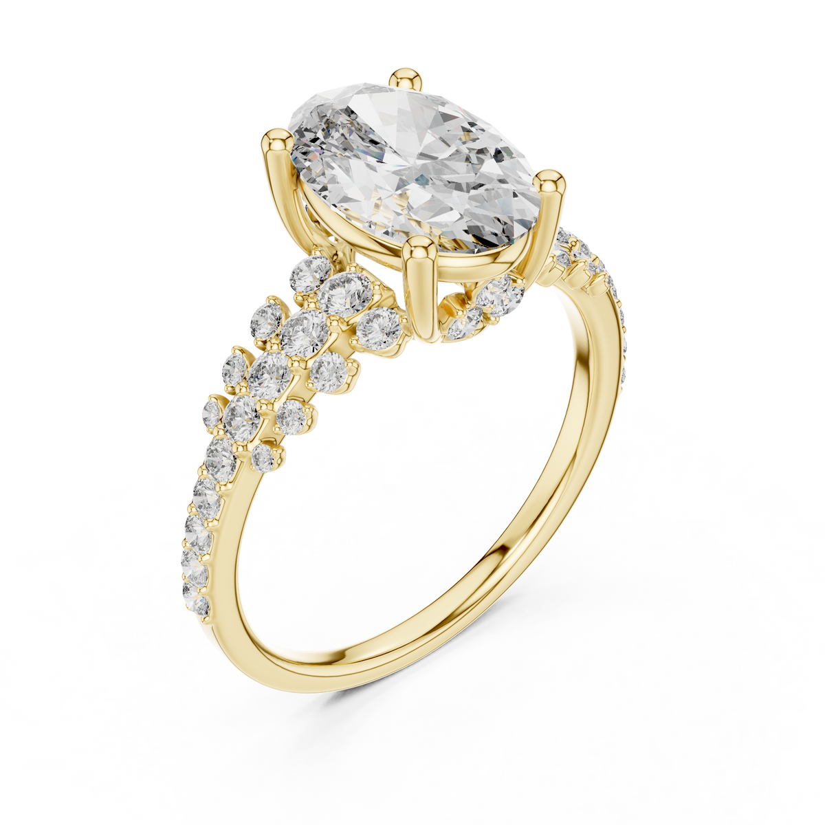 The Émeraude — Oval Pavé Ring