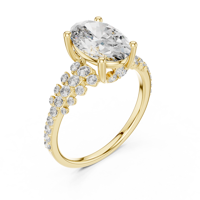 The Émeraude — Oval Pavé Lab-Grown Diamond Ring