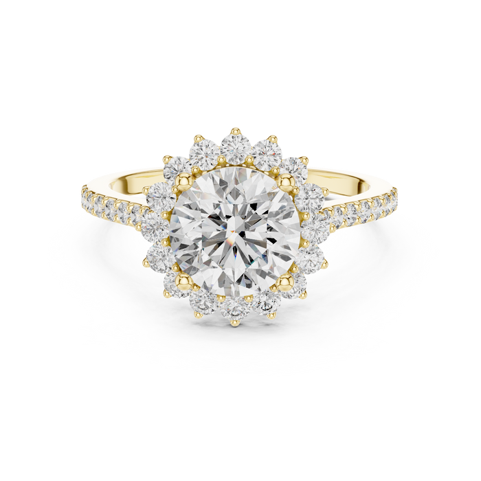 The Giselle — Round Pavé Lab-Grown Diamond Ring