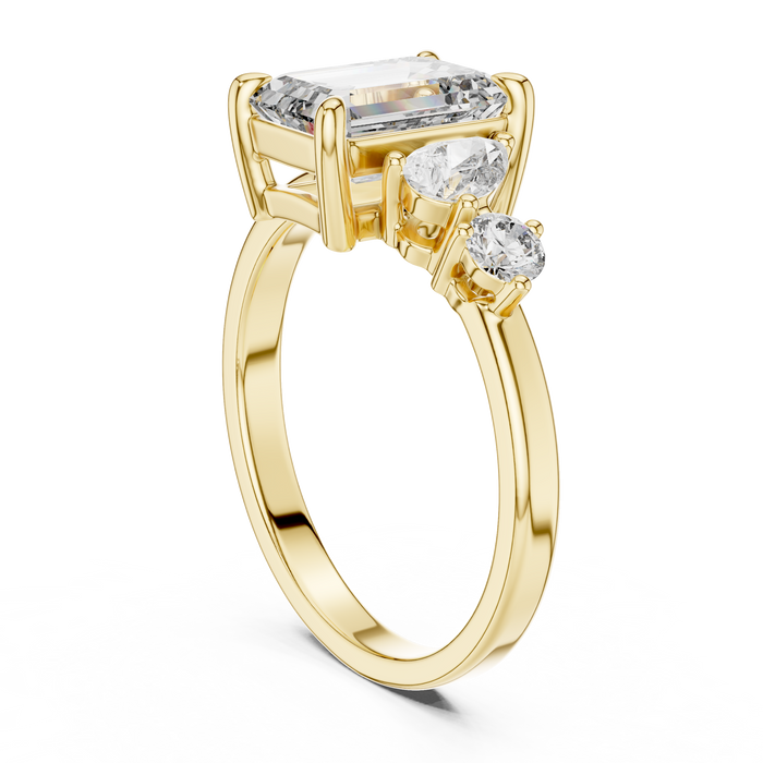 The Honorine — Round Trilogy Lab-Grown Diamond Ring