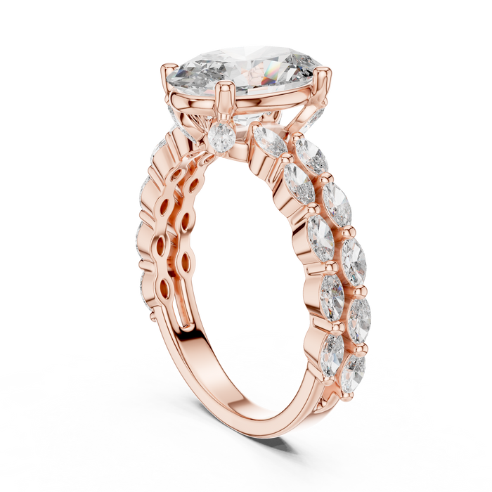 The Iridessa — Marquise Halo Ring