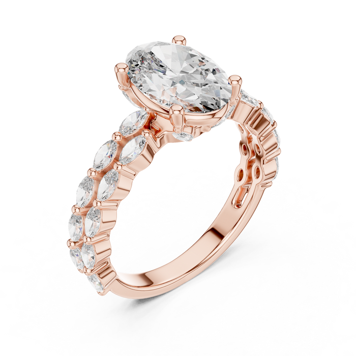 The Iridessa — Marquise Halo Ring