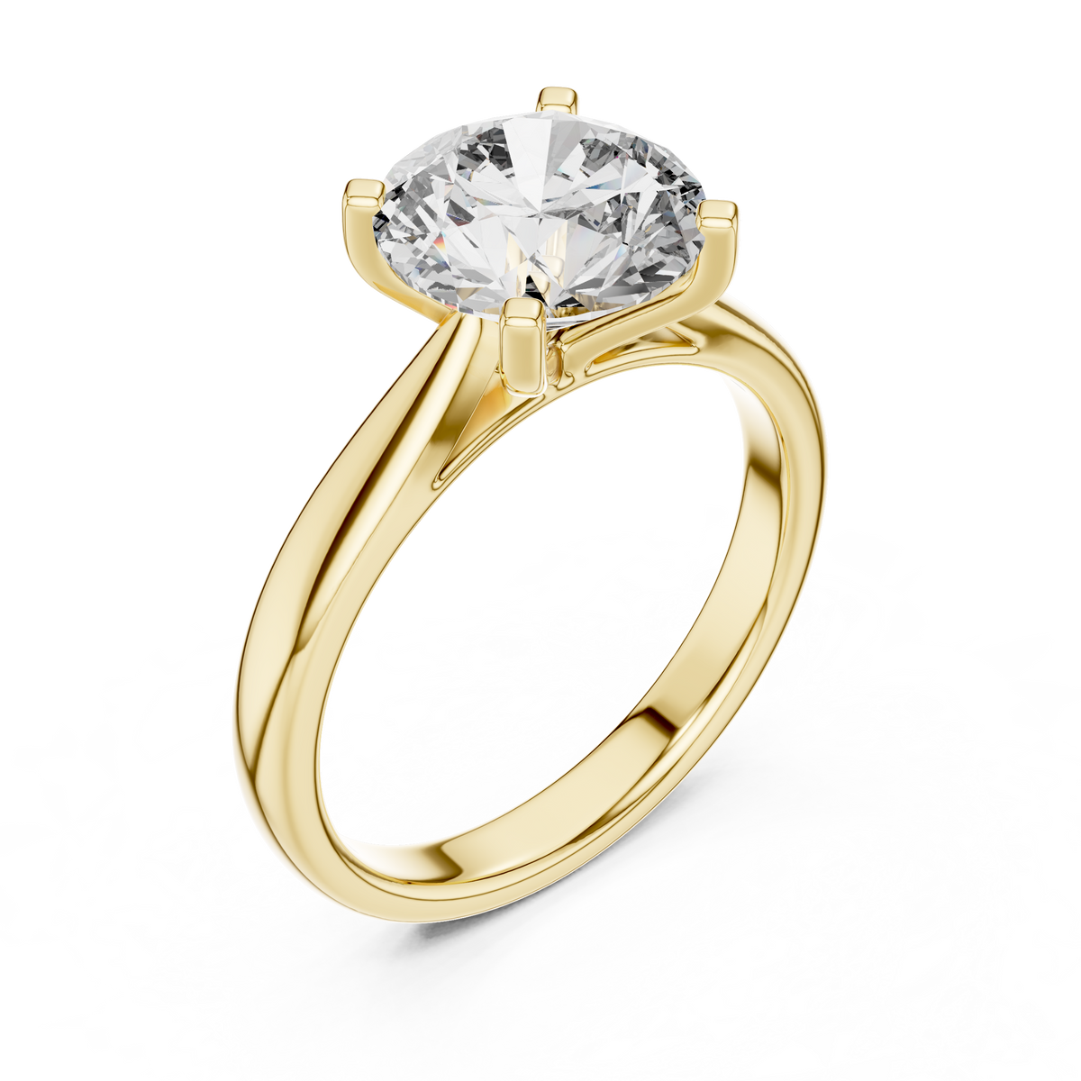 The Mireille — Round Solitaire Ring
