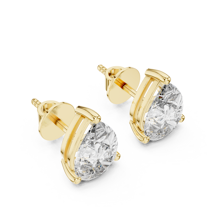 Soleil Pear Solitaire Lab-Grown Diamond Stud Earrings