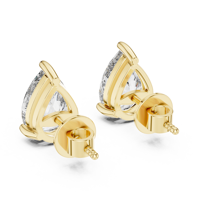 Soleil Pear Solitaire Lab-Grown Diamond Stud Earrings