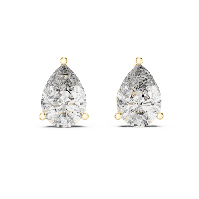 Soleil Pear Solitaire Lab-Grown Diamond Stud Earrings