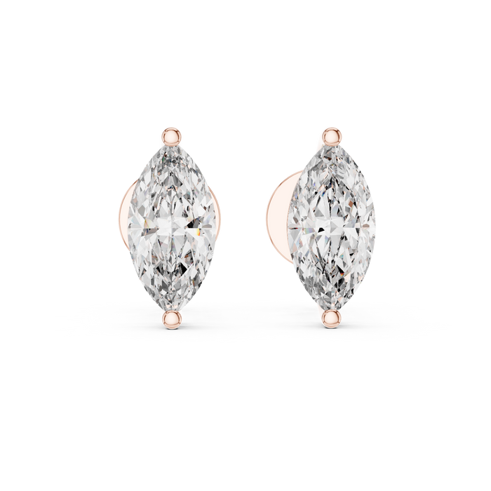 Ysée Marquise Halo Stud Earrings
