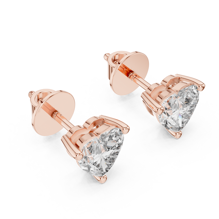 Elara Round Halo Stud Earrings