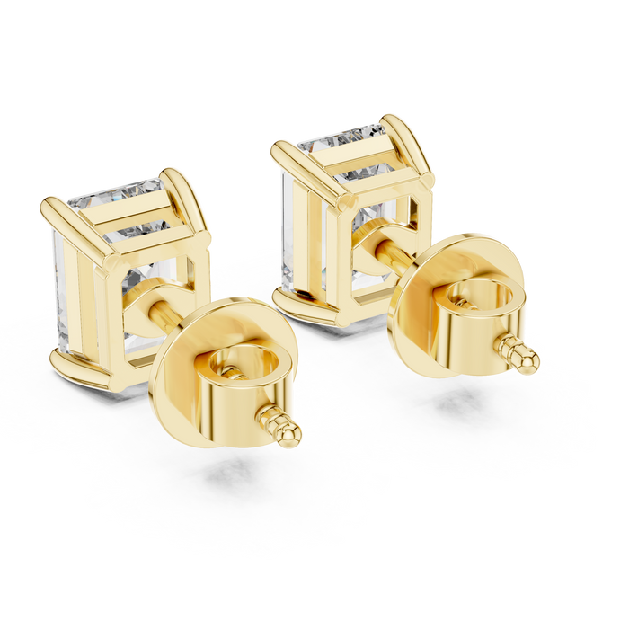 Noor Princess-Cut Lab-Grown Diamond Stud Earrings