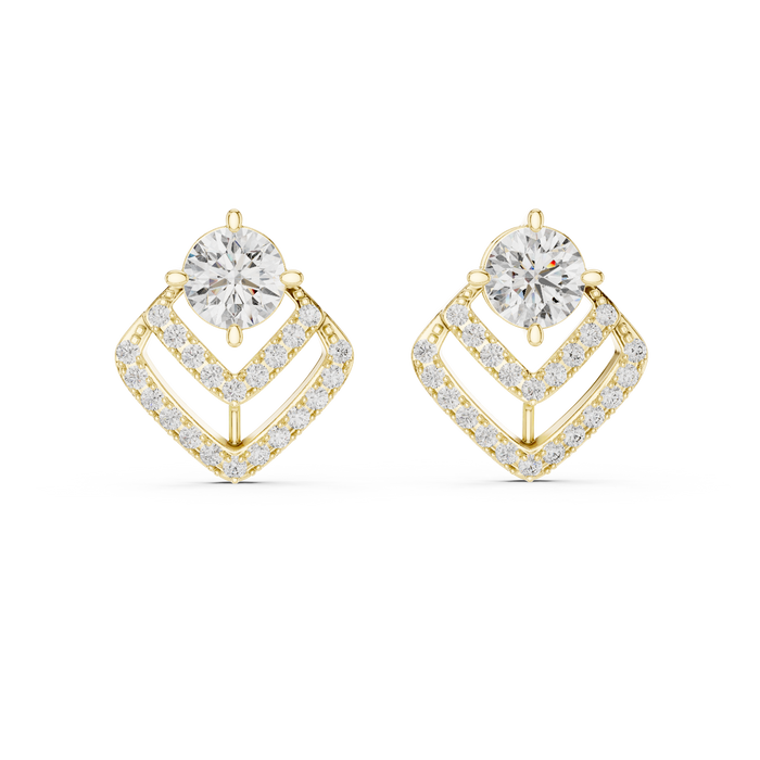 Colette Princess Halo Lab-Grown Diamond Stud Earrings