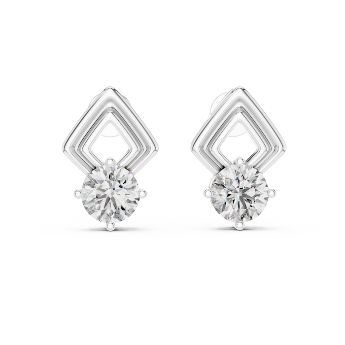 Vivienne Emerald Three-Stone Stud Earrings