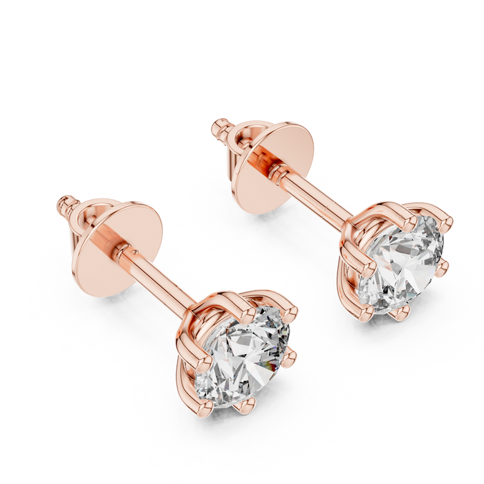 Geneviève Round Martini Stud Earrings