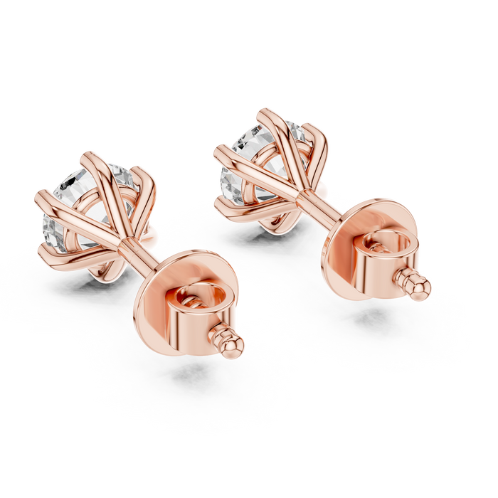 Geneviève Round Martini Stud Earrings