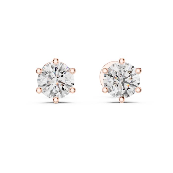 Geneviève Round Martini Stud Earrings