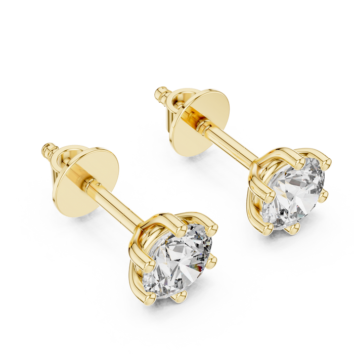 Geneviève Round Martini Lab-Grown Diamond Stud Earrings
