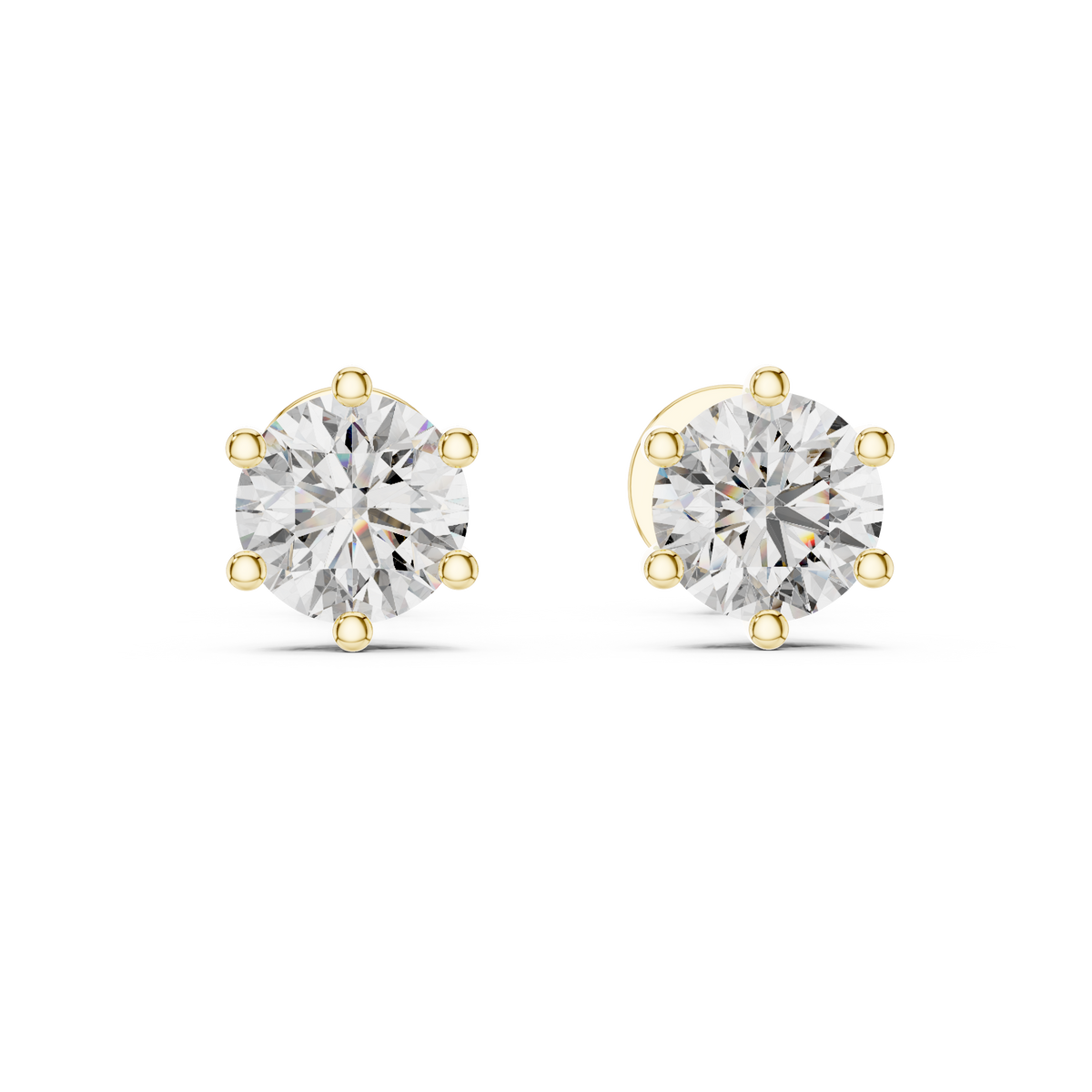Geneviève Round Martini Stud Earrings