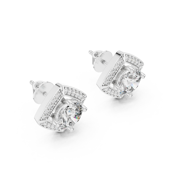 Delphine Princess Halo Stud Earrings