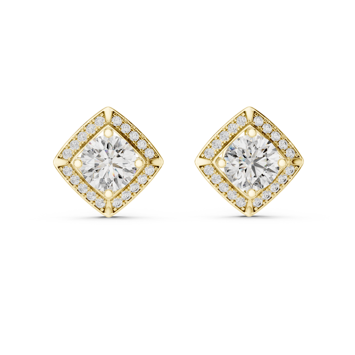 Delphine Princess Halo Stud Earrings