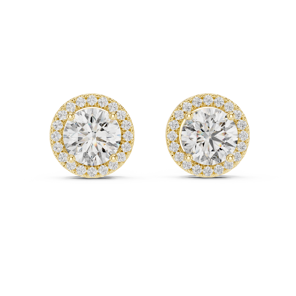 Sylvie Round Halo Stud Earrings