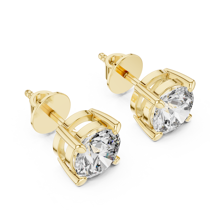 Océane Round Basket Lab-Grown Diamond Stud Earrings