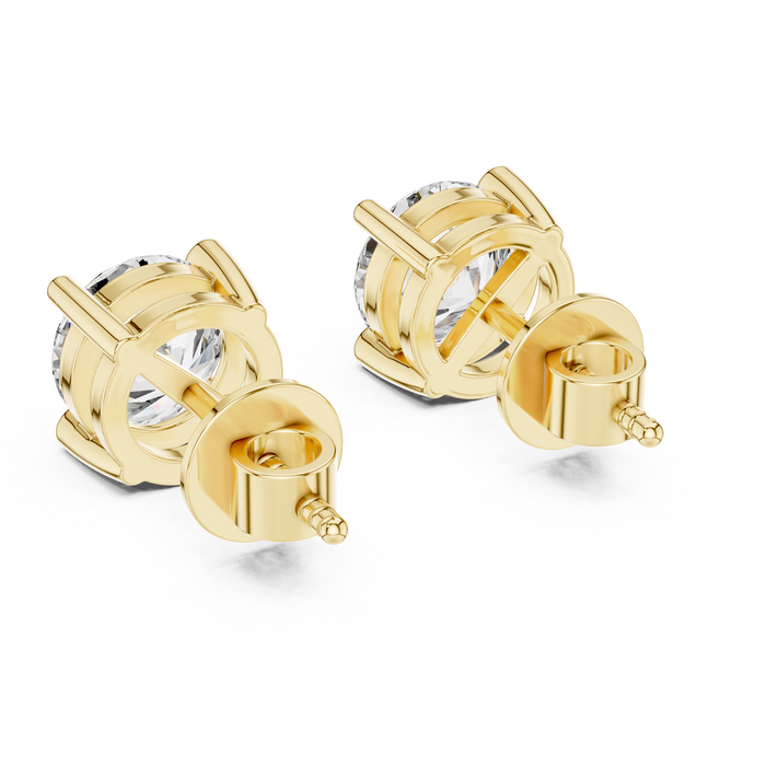 Océane Round Basket Lab-Grown Diamond Stud Earrings