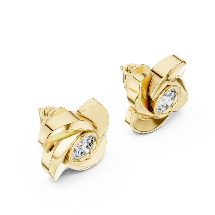 Rosalie Floral Cluster Lab-Grown Diamond Stud Earrings