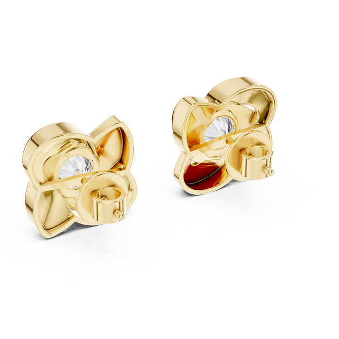 Rosalie Floral Cluster Lab-Grown Diamond Stud Earrings