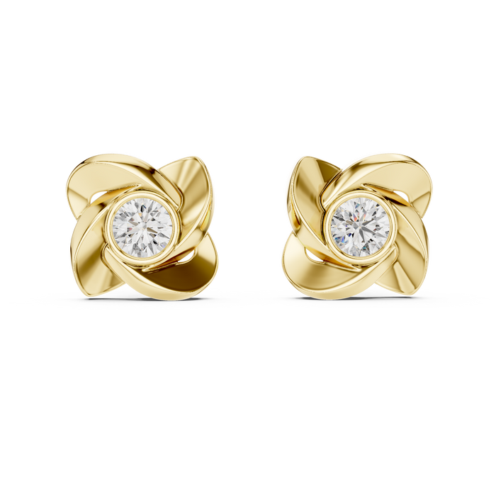 Rosalie Floral Cluster Lab-Grown Diamond Stud Earrings